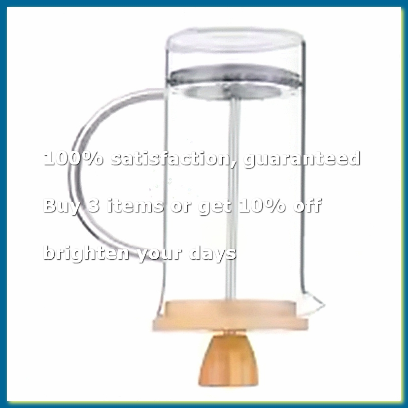 French Press Glass - Kaffee-French-Press-Kanne mit Filter aus Hochborosilikatglas, Handpresse-Kaffeekanne,