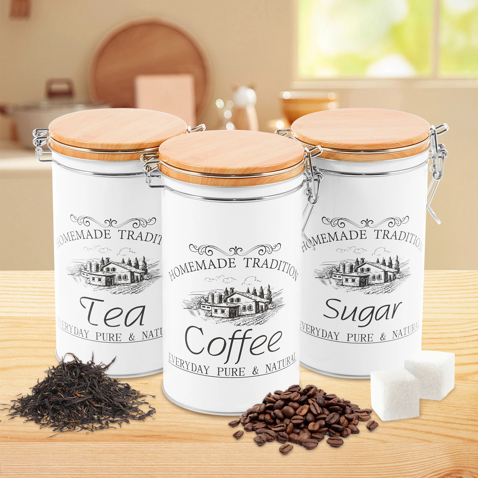 Coffee Tea Sugar Container Set - 3 Teile/satz Tee Kaffee Zucker Kanister