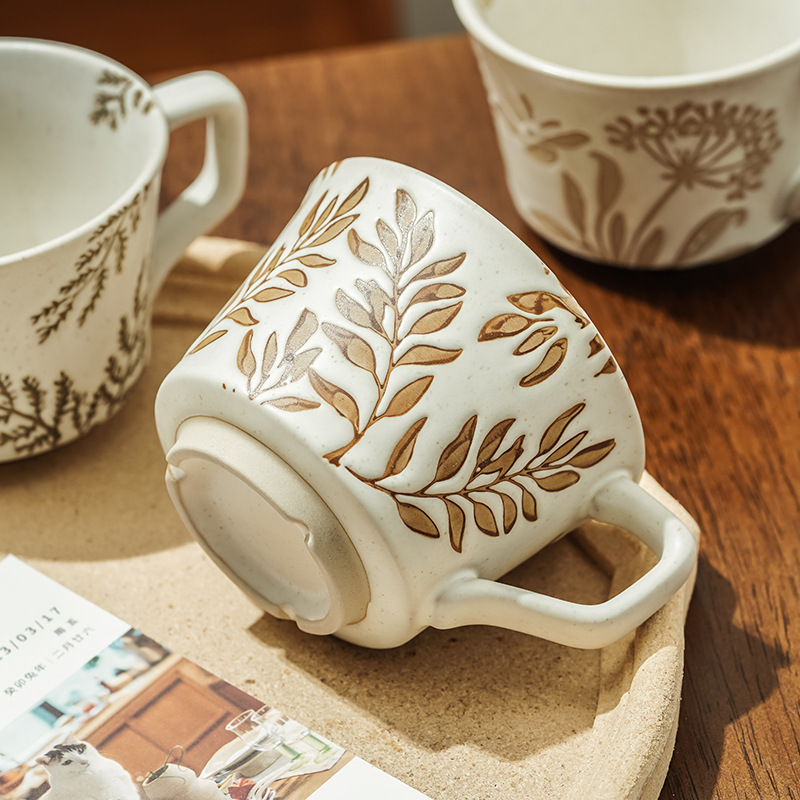 Coffee Tea For Plants - Kreative Keramiktasse Handbemalte Blumen-Pflanzen-Porzellan-Kaffeetasse Frühstücks-Milchtasse Nordischer