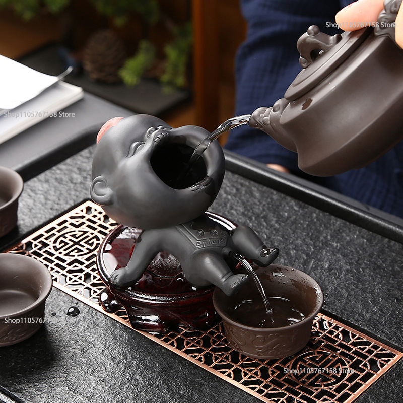 Coffee Tea And Sugar Canisters - Niedliches lila Sand-Urin-Jungen-Teetier für den Haushalt,