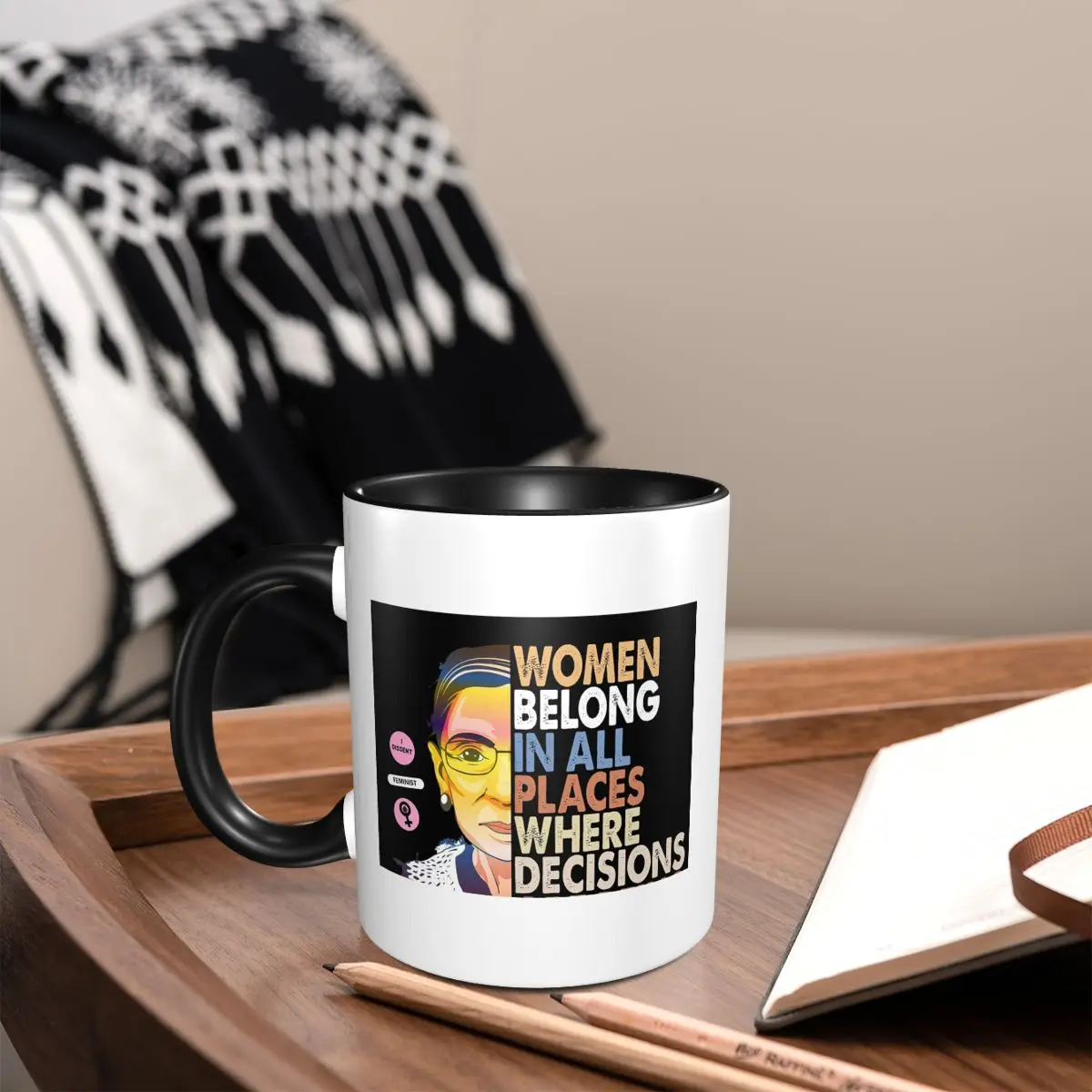 Coffee Tea Place - RBG Ruth Bader Ginsburg Tasse „Frauen