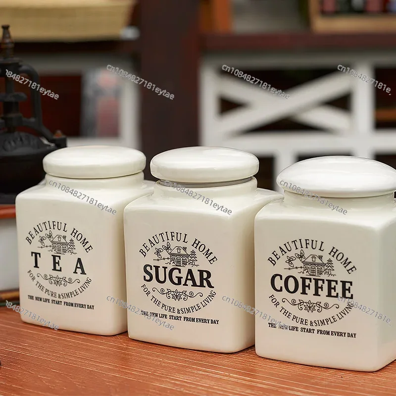 3-teiliges Set Café-Lebensmitt – Coffee Tea Sugar Container Set Bewertung und Preis