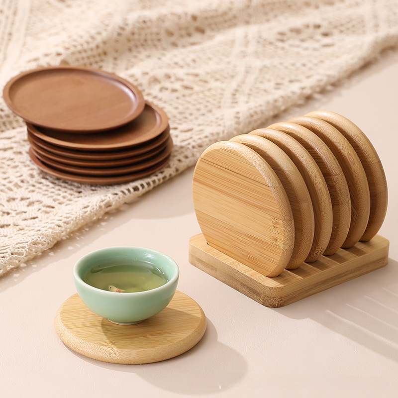 Bambus runde Untersetzer Anti- – Coffee Tea Place Bewertung und Preis