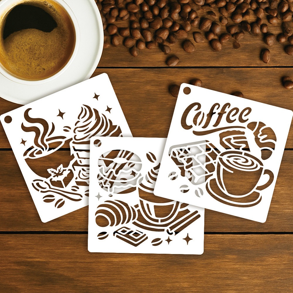 10 Blatt Kaffee-Schablonen zum – Draw Coffee And Tea Bewertung und Preis