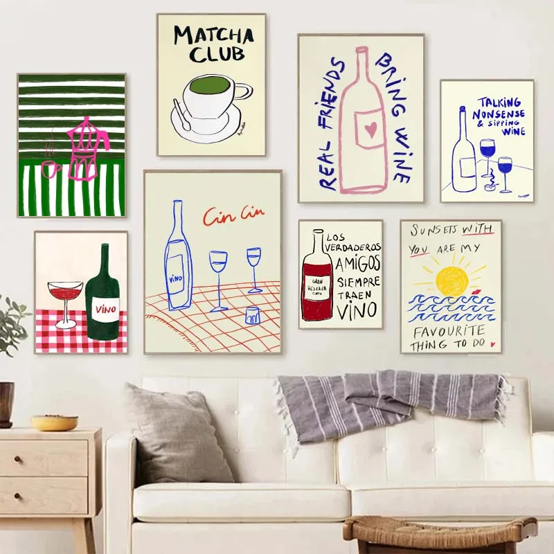Bunte Zeichnungen Abstrakte Ku – Draw Coffee And Tea Bewertung und Preis