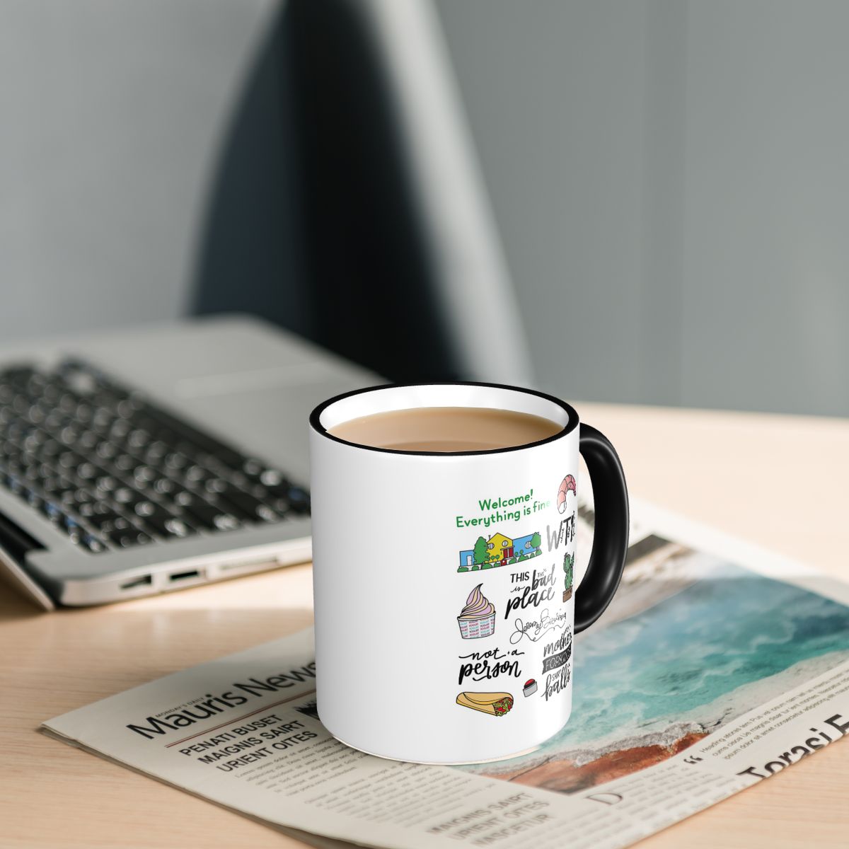 The Good Place TV-Show Kunst-T – Coffee Tea Place Bewertung und Preis
