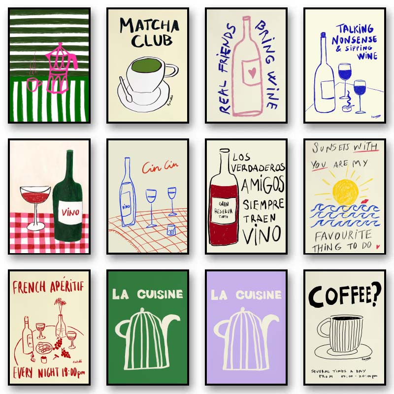 1 Stück rahmenloses Leinwandge – Draw Coffee And Tea Bewertung und Preis