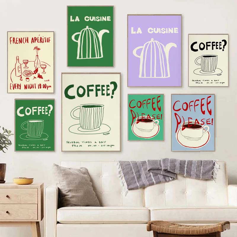 1 Stück rahmenloses Leinwandge – Draw Coffee And Tea Bewertung und Preis