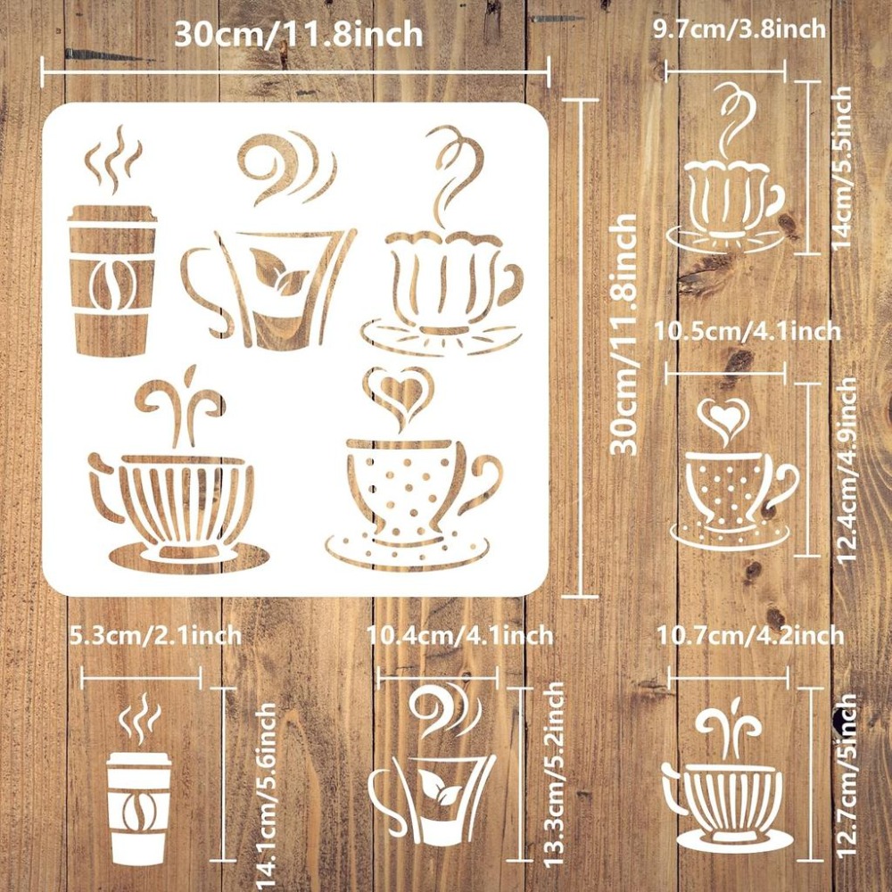 Heißgetränke-Schablone zum Mal – Draw Coffee And Tea Bewertung und Preis