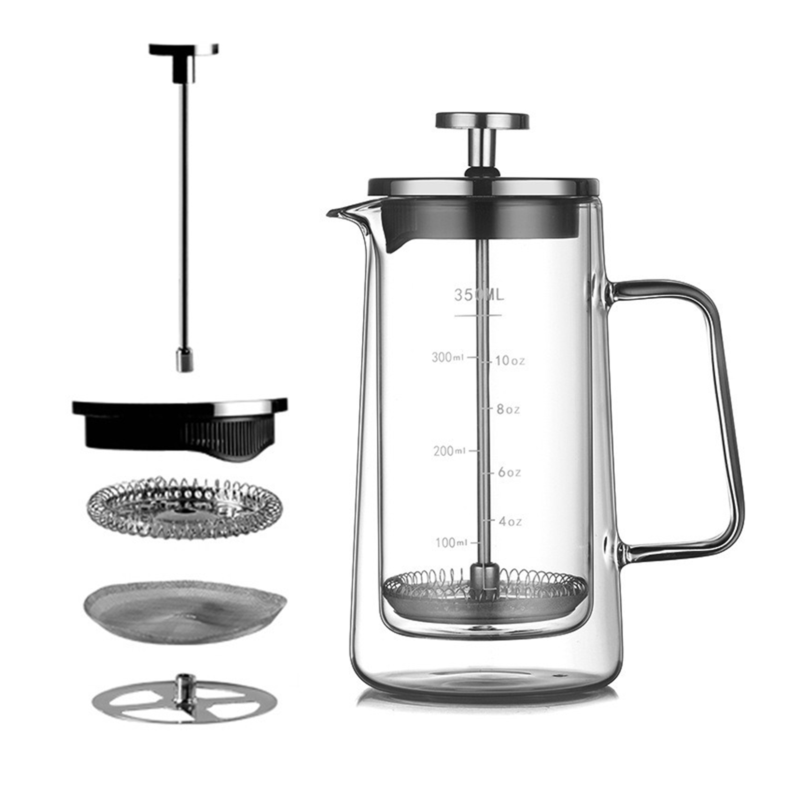Doppelschichtiger französische – French Press Glass Bewertung und Preis