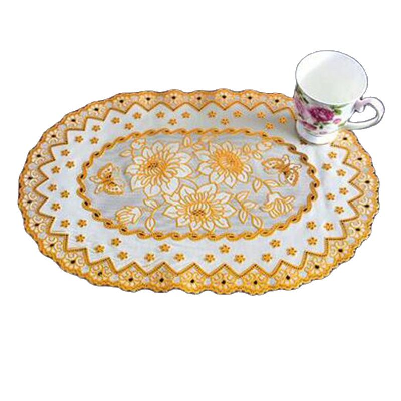 HOT Oval Spitze PVC Gold Kunst – Coffee Tea Place Bewertung und Preis