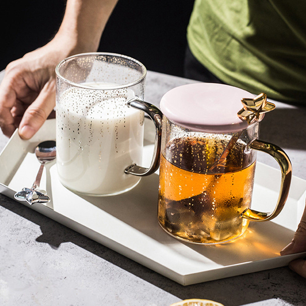 1 Set Glasbecher-Set mit Löffe – Coffee Tea Break Bewertung und Preis