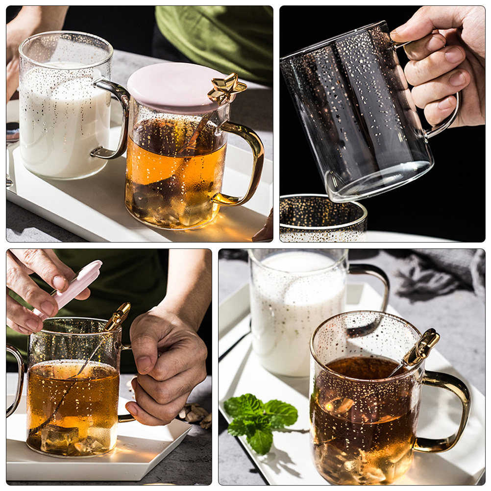 1 Set Glasbecher-Set mit Löffe – Coffee Tea Break Bewertung und Preis