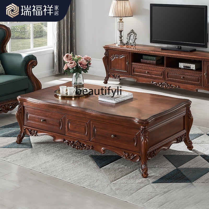 Couchtisch aus massivem Holz,  – Draw Coffee And Tea Bewertung und Preis