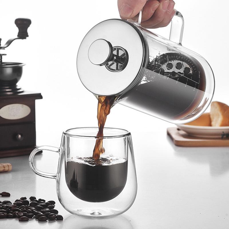 Doppels chicht hohe Boro silik – French Press Glass Bewertung und Preis