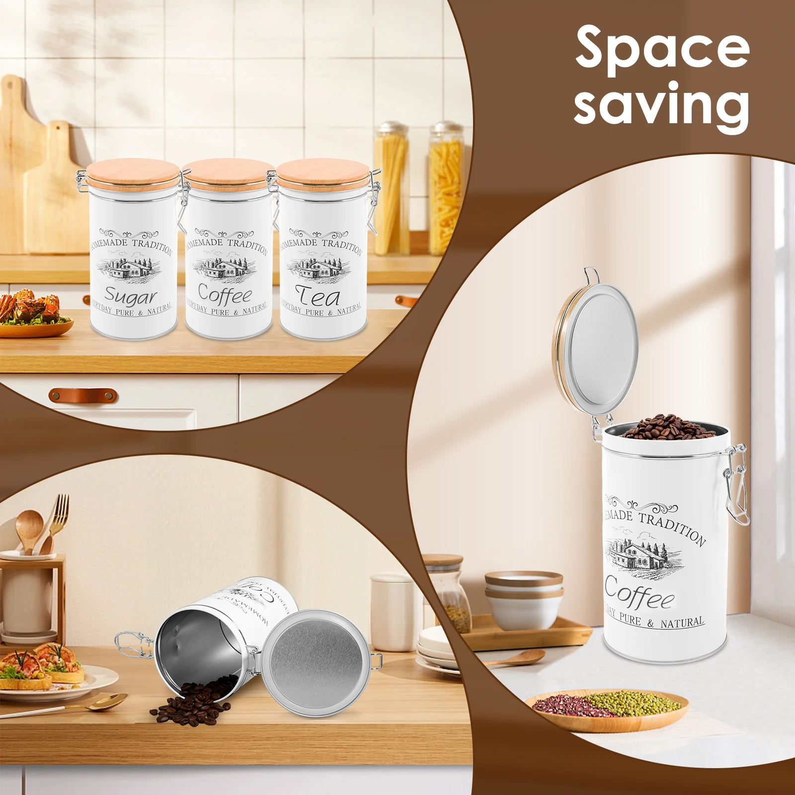3-teiliges Set Tee-Kaffee-Zuck – Coffee Tea Sugar Container Set Bewertung und Preis