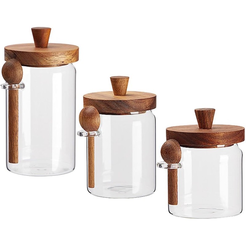 THIVN-Glasdosen-Set für Kaffee – Coffee Tea Sugar Container Set Bewertung und Preis
