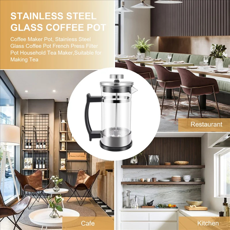 Kaffee-French-Press-Kanne mit  – French Press Glass Bewertung und Preis