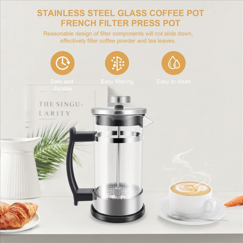 Kaffee-French-Press-Kanne mit  – French Press Glass Bewertung und Preis